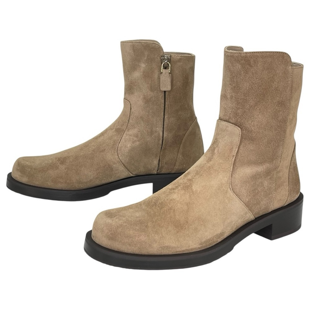 Stuart Weitzman 5050 Bold Zip Khaki Leather Womens Ankle Boots Size 9M - Picture 10 of 14